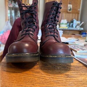 Dr. Martens Cherry Red Lace-Up Boots rare